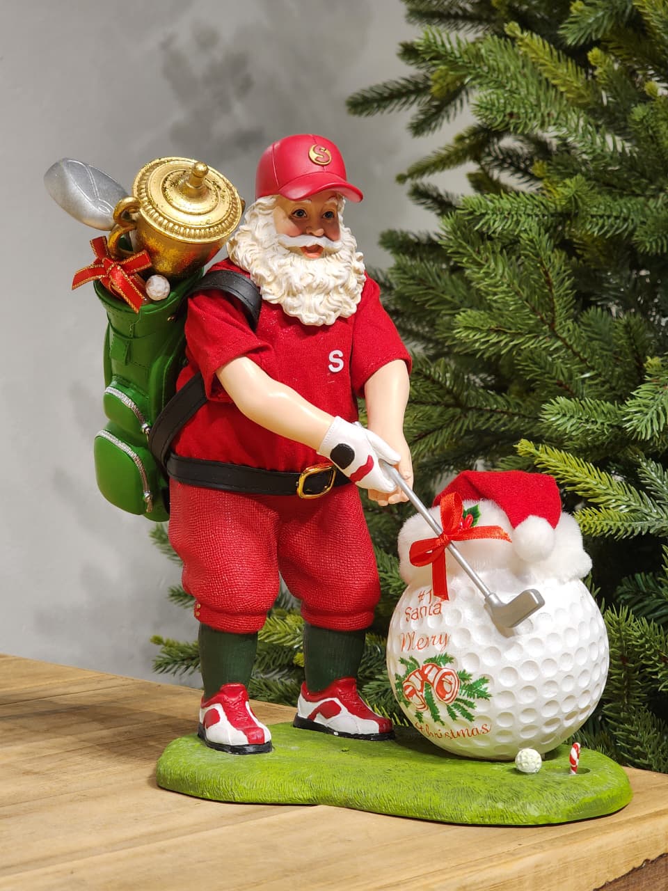 PAPAI NOEL GOLF COLEÇÃO KURT S. ADLER 27CM