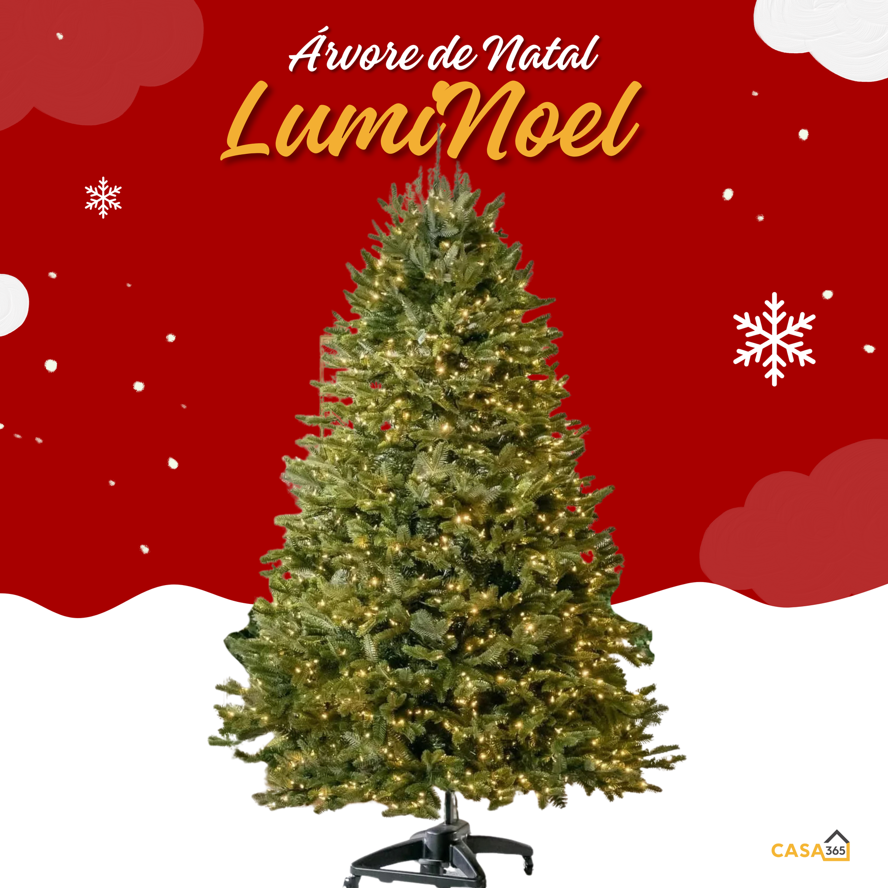 LumiNoel™- Árvore de Natal Premium com LEDs Embutidos