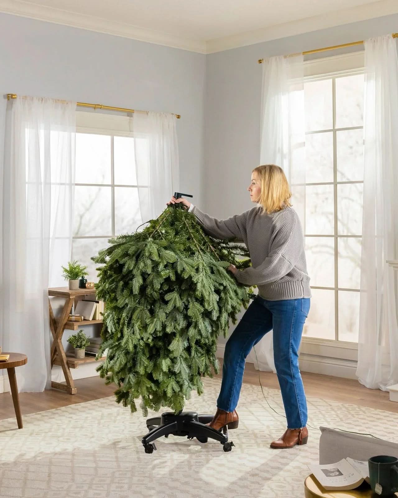 Árvore de Natal Verde Premium [Galhos Articulados, Suporte Metálico com Rodinhas e Micro LEDs Embutidos]