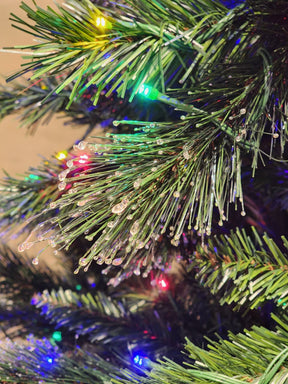 ÁRVORE PINHEIRO SINCELO 300 LEDS BICOLOR 860 GALHOS 2,10CM BIVOLT