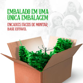 Árvore Natal Decorada 2,10m 600 Galhos 114 Enfeites Premium Kit Completo Enfeites + Pisca Pisca