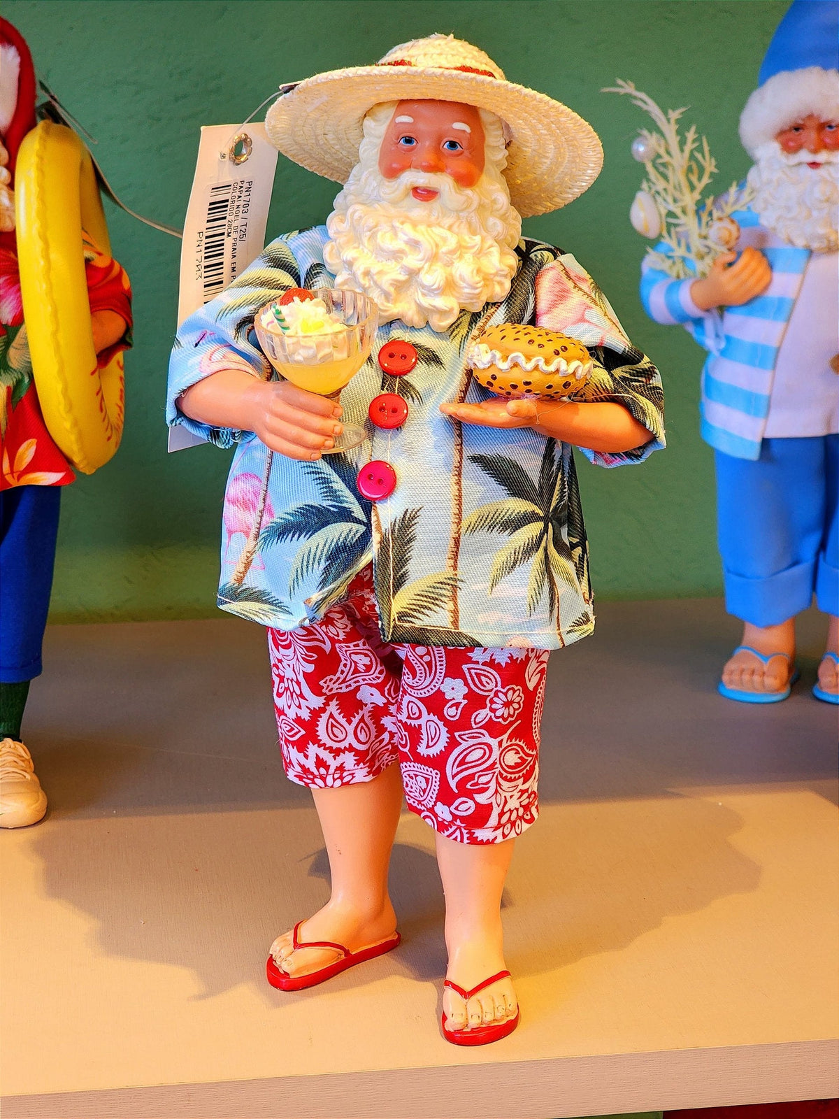 PAPAI NOEL COLECIONÁVEL PRAIA 28CM - PRÉ VENDA 2025