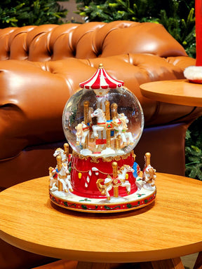 GLOBO COM ÁGUA CARROSSEL COM MOVIMENTO 20,5CM